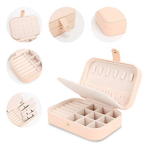 Travel Jewelry Case Jewelry Organizer Box Small Jewelry Storage Case - color: pink