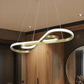 Gold Creative Modern LED Pendant Chandelier - color: Painted Gold, size: 29.53in