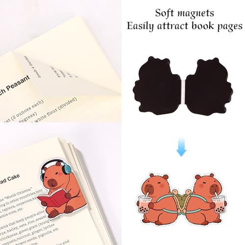 10pcs Animal Magnetic Bookmarks, Cute Animal Bookmarks Adorable Page Marking Accessories for Diaries Planning Manuals & Documents