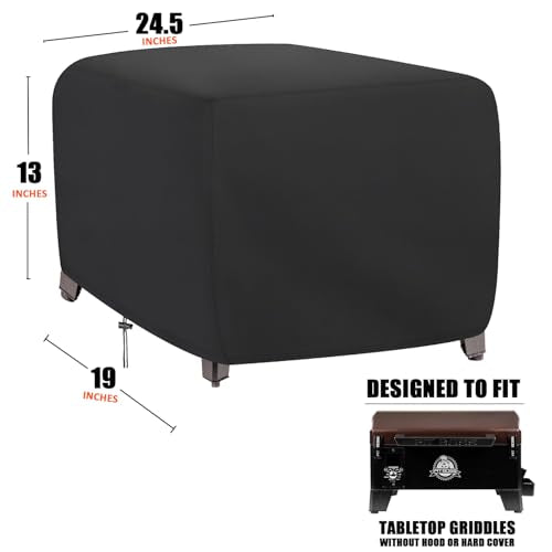 Tabletop Grill Cover for Pit Boss 10697, Waterproof Wood Pellet Smoker Cover for Pitboss 10697 Table Top Wood Grill, Outdoor Grill Accessories for Pit Boss Portable 150 Pellet Grill 24 inch - size: 24.5" L x 19" W x 13" H