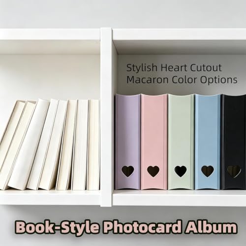 Kpop Photocard Binder 2 Pack - Holds 400 Cards, 100 Pockets per Binder (Each Pockets Holds 2 Cards), 2.5"x3.5" Small Card Album Collection Book, Top-Loading Sleeves for Trading Cards, Pink & Green - color: Pink & Green