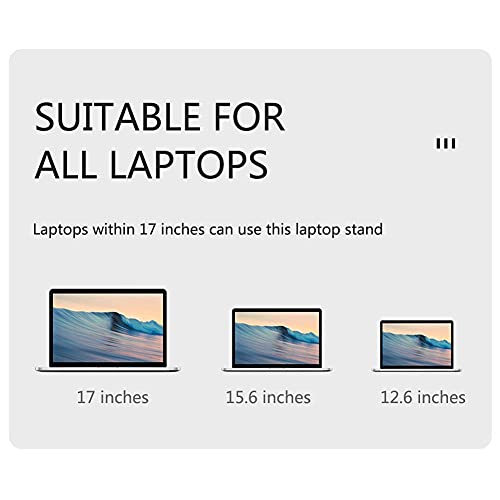 Laptop Stand for Desk Stable Foldable Adjustable Multi-Angle Desktop Holder - color: white