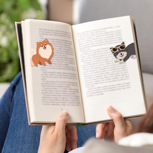 10 Pcs Dog Magnetic Bookmarks, Cute Animal Page Markers for Reading - color: Dog
