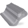 ATBITER 12 Pairs Ankle Socks Womens/Men Thin Low Cut No Show Athletic Socks - color: 12 Pairs Grey, size: Small