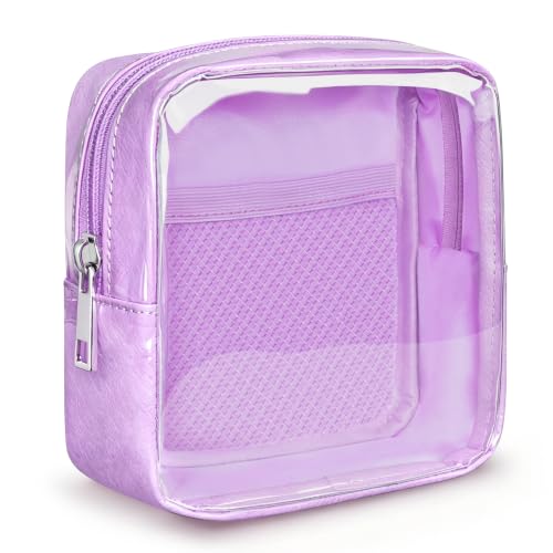 WLLWOO Clear Makeup Bag Mini Cosmetic Pouch Travel Toiletry Organizer - color: 1pcs-Mini-Purple