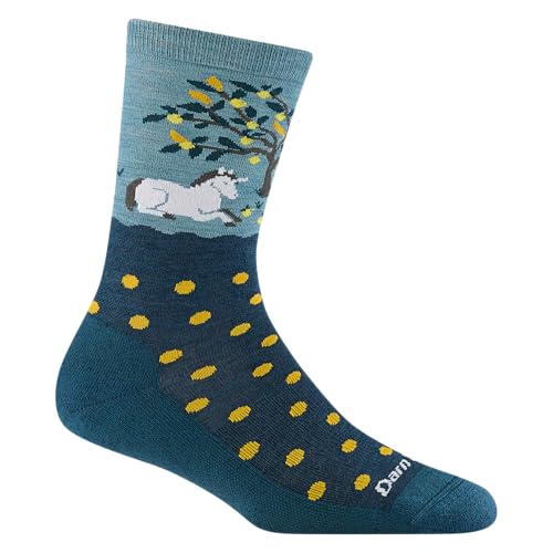 Darn Tough Vermont Women's Wildlife Crew Light Cushion Socks (6105) - color: Dark Teal, size: Medium
