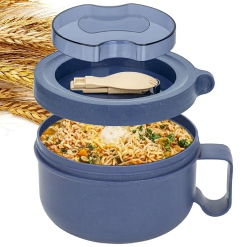 Microwave Soup Mugs,Microwave Ramen Bowl Sapphire Blue - color: Sapphire Blue