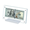 Dollar Bill Frame Display Acrylic Dollar Bill Holder for Collectors Currency Frame Display Case Double-Sided Transparent Ticket Banknotes Stamp Photo Protector (Transparent-1) - color: Transparent-1