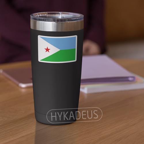 (3Pcs) Djibouti Flag Stickers – Djiboutian Sticker Decals, 3" x 2" - color: Djibouti
