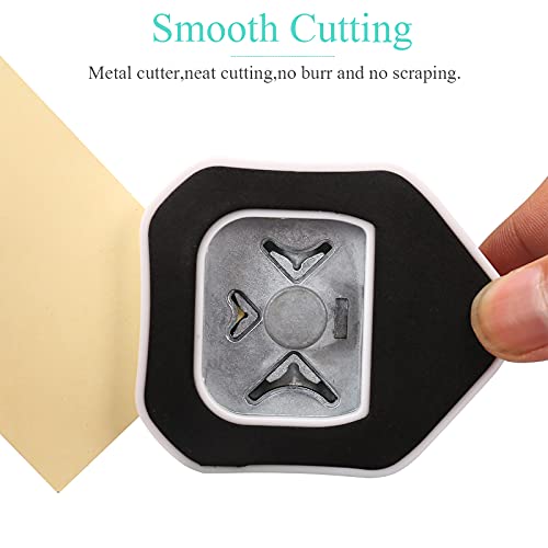 3 Way Round Corner Punch, 4mm, 7mm, 10mm 3 in 1 Corner Cutter for Paper Crafts, Laminator, Cardstock, DIY Projects, Photocards, Card Making and Scrapbooking - color: Green