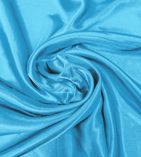 1 Piece of Square Satin Scarf Wrap Ribbon Neck Scarfs Halloween Retro Costume (23.62" x 23.62") - color: Lake Blue