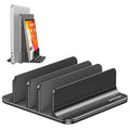 OMOTON 3-Slot Multiple Vertical Laptop Stand, Fits All MacBook, Black - color: Three Slots-Black