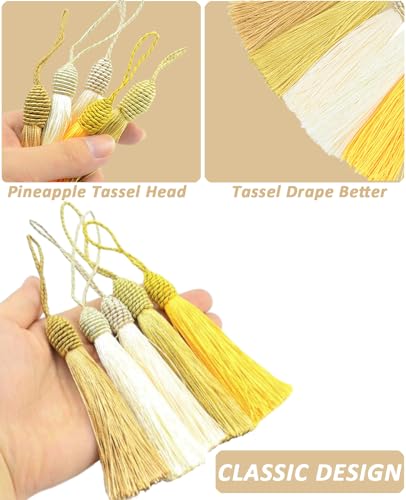 50 Pieces Tassel Bookmark with Loop,Tassels for Crafts,Decorative Tassel for Keychain Jewelry Making Curtain Blanket Graduation Decoration Wedding Favors (Sky Blue) - color: Sky Blue