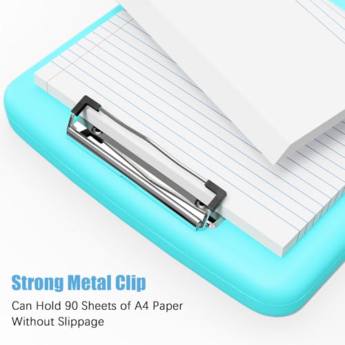 Hongri Clipboard with Storage with Pencil Case, 8.5 x 11 Storage Clip Board - color: Light Green