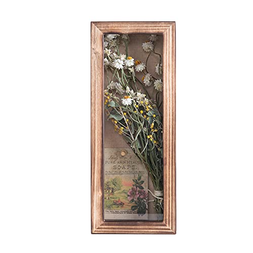 Freezing point Shadow Box Frame 5x12.5 Flower Shadow Box Pin Display Case Cabinet Picture Frame with Linen Back Memorabilia Awards Medals Badge Bouquet Wedding Memory Box for Keepsakes Long - color: Carbonized, size: 5×12.5
