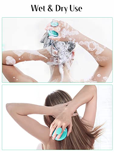 HEETA Scalp Massager Hair Growth Scrubber for Dandruff Removal Hair Care - color: 02-green