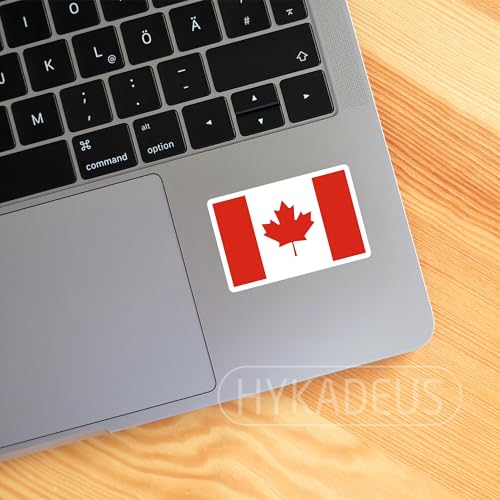 (3Pcs) Canada Flag Stickers – Canadian National Flag Vinyl Decals, 3" x 2" - color: Canada