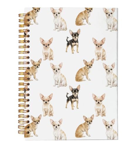 VNWEK Chihuahua Dog Spiral Notebook Journal 5.5x8.3 Inch - color: Chihuahua