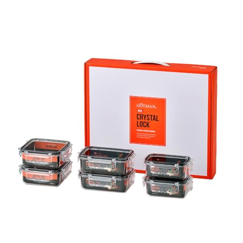 Airtight Food Storage Containers with Lids Gift Set (6pack) BPA-Free | Clear | Microwave, Freezer and Dishwasher Safe | Leak-Proof | Kitchen Fridge Organizer Fruit Boxes | Fresher Food