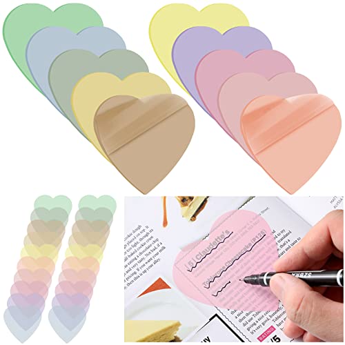 Jetec 500 Sheets Transparent Sticky Notes Bulk Pastel, Colorful, Cute - color: Colorful, style: Cute
