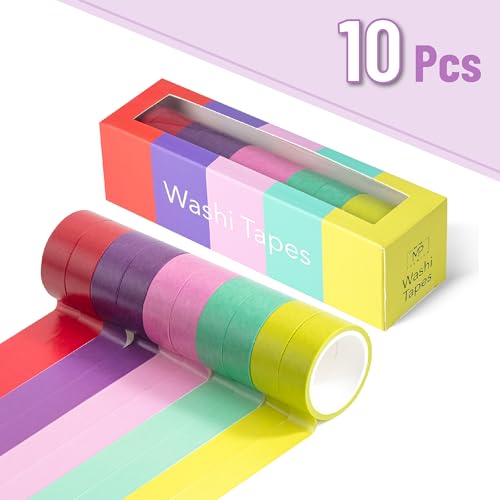 Mr. Pen- Washi Tape Set, 10 Rolls, 5 Yards/Roll, Washi Tape for Scrapbook - color: Tropical Twirl