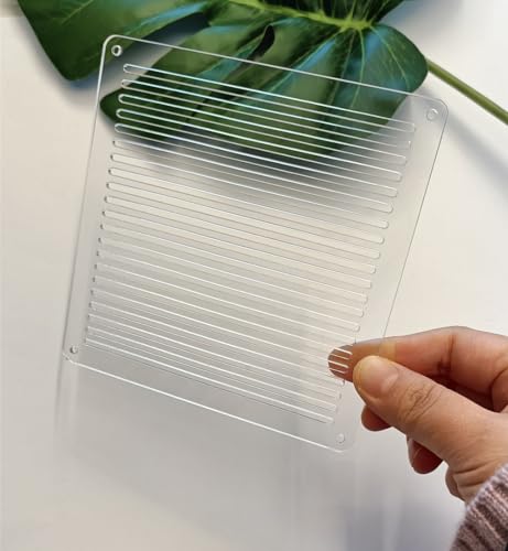 Acrylic Sashiko Stencil,Sashiko Embroidery Pattern,Quilt Stitch Mold,Small Needle Embroidery for Manual DIY Tool Template (Lines 0.5cm) - style: Lines 0.5cm