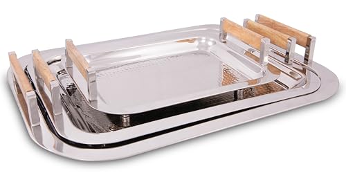 Objet D'Art Verona Round Decorative Silver Bar Tray - color: Verona