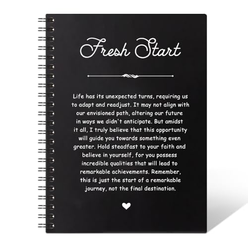 Fresh Start Spiral Notebook New Job Journal Gifts for Coworker