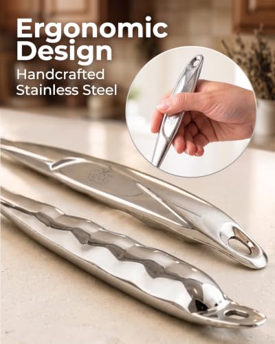 Zulay Kitchen Stainless Steel Serving Spoon - 11.5” Large Cooking & Serving Spoon with Ergonomic Handle - Durable, Rust-Resistant & Dishwasher Safe Kitchen Utensil for Cooking and Buffets - size: Cooking Spoon