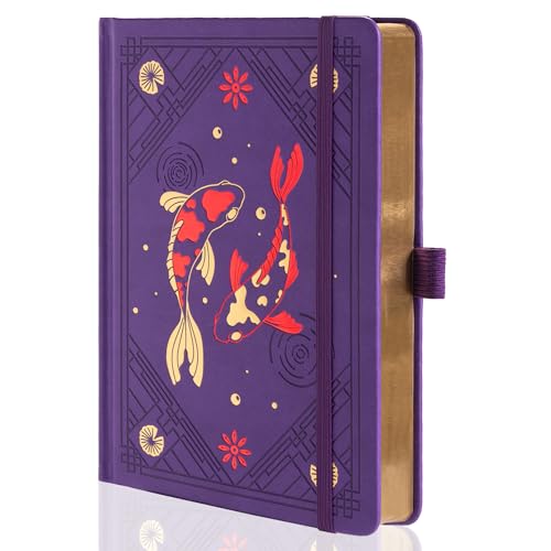 TIEFOSSI A5 Dotted Journal Notebook 190 Pages for Women & Men - color: Deep Purple, size: A5-Dotted