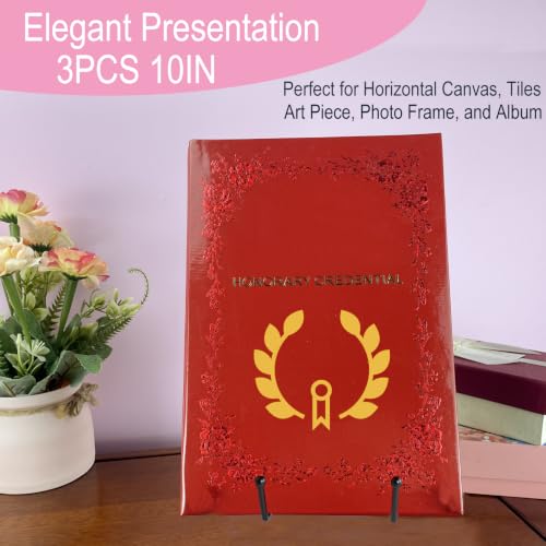 3PCS Iron Plate Stands for Display 10Inch, Large Metal Frame Holders Easel - size: 3PCS 10IN