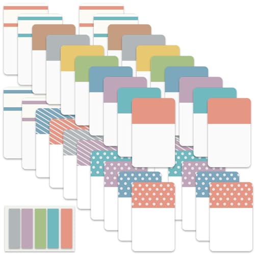 ELII 900 PCS 1 Inch Book Tabs Sticky Index Tabs,Writable Repositionable - color: Pastel