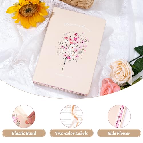 MINICAGIE Lined Floral Journal Notebook for Women 192 Pages A5 - color: Yellow2