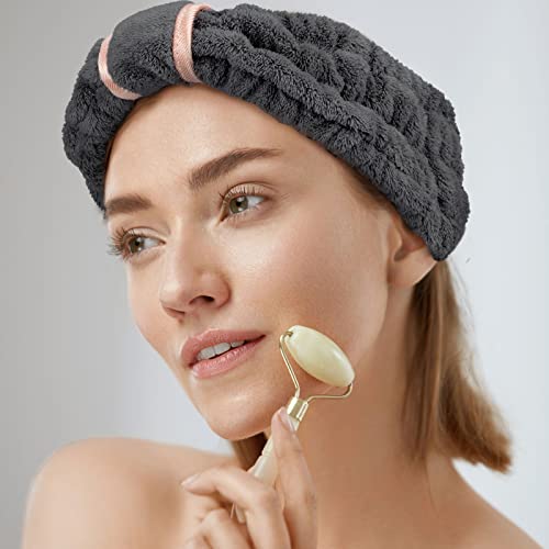 WILLBOND Spa Headband for Washing Face,Black - color: Black