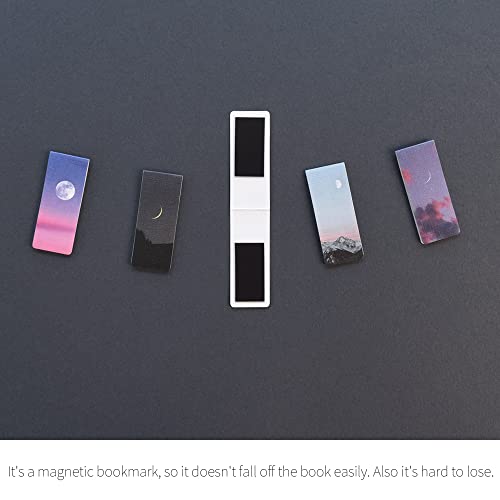 Monolike Magnetic Bookmarks Moon Ver.1, Set of 5 - color: Moon Ver.1