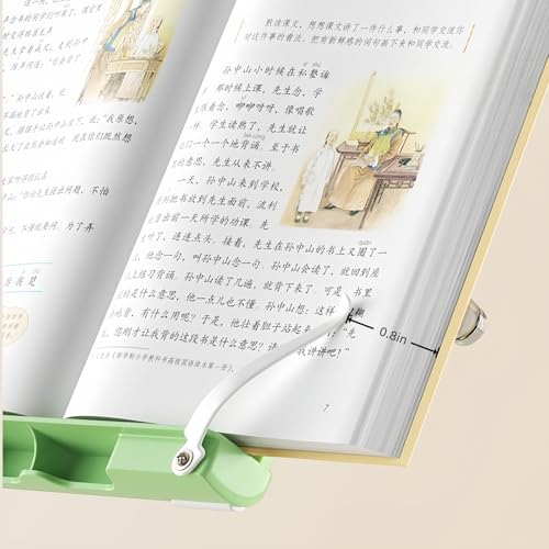 Mini Book Stand Portable, for Travel/Kitchen/Desk, Green - color: Green