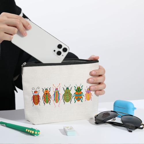 Insect Makeup Bag Travel Organizer Pouch Beetle Bug lover Cosmetic Bags - color: Multicolor 1609