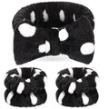 Hanaive 3 Pcs Spa Headband and Wristbands for Washing Face, Polka Dot - style: Polka Dot
