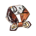 100% Mulberry Silk Scarf - 25.6" Square Neckerchief & Headscarf Gift Packed - color: Brown-3