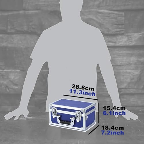 Collectable Trading Card Cases, Toploaders Storage Box, Magnetic Card Storage Hard Cabinet, Graded Card Storage Case, Sports & Trading Collector Storage Box (Blue) - color: Blue, size: Small