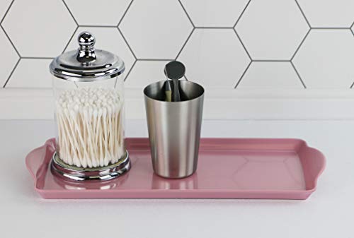 Calypso Basics Reston Lloyd Melamine Tidbit Tray, Pink (06601) - color: Pink, size: 14.7" x 6.5" x 0.8"