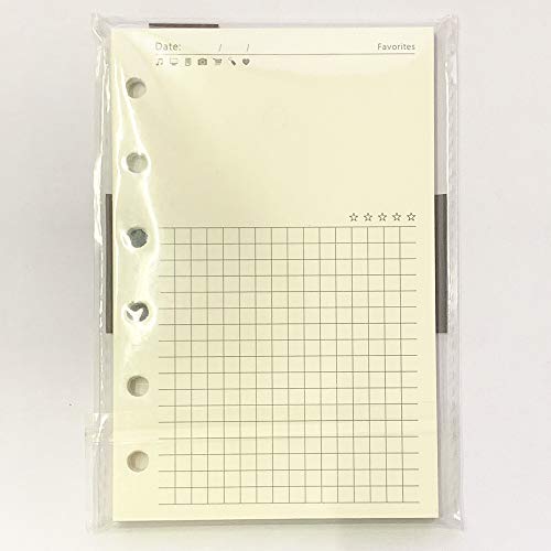Harphia A7 Daily Planner Refill, 100 GSM, 6-Hole, 4.84 x 3.23 in - color: Diary Note, size: A7
