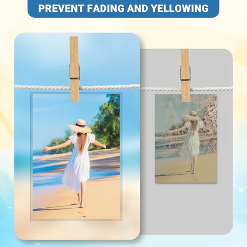 4x6 Photo Sleeves (100 Pack) – Top Loading Sheet Protectors, Archival Safe & Waterproof Plastic Photocard Sleeve, Soft Clear Sleeves for Photos, Postcards, Recipe Cards - color: 4x6"
