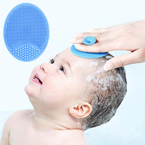 Baby Bath Brush, Baby Cradle Cap Brush, Silicone Massage Brush, Silicone Scrubbers Exfoliator Brush, Skin Scrubber Baby Essential for Dry Skin, Cradle Cap and Eczema (Small-4PCS) - color: Small - 4pcs