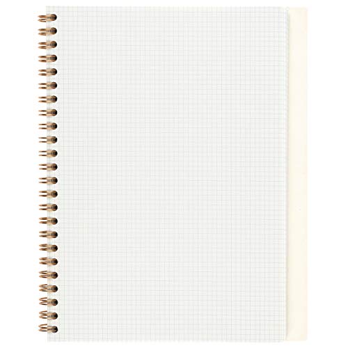 Maruman Septcouleur Lab Spiral Notebook, 80 Sheets, A5 3mm Grid, Coral Pink - color: Spicy Coral Pink, size: 8.35" x 6.22"