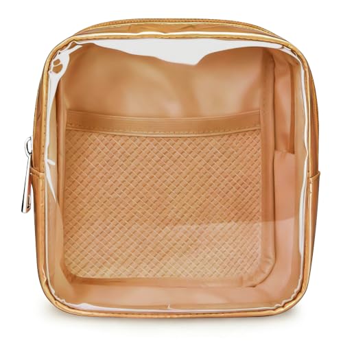 WLLWOO Clear Makeup Bag Mini Cosmetic Pouch Travel Toiletry Organizer - color: 1pcs-Mini-Brown