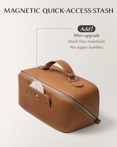 EACHY Travel Makeup Bag for Women, Provence Cosmetic Bag, Brown, Medium - color: G - Brown, size: Medium