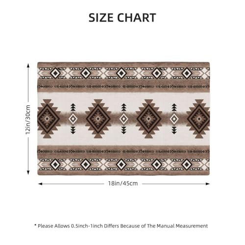 Brown Aztec Placemats Set of 4, Linen Washable Table Mats 12 x 18 Inch, Southwestern Diamond Place Mats for Dining Table Kitchen Rustic Boho Western Decor - color: Brown Aztec, size: 12x18"Placemats x4