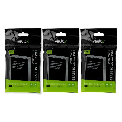 Vault X Exact Fit Inner Sleeves (300 Pack) Clear for Trading Cards - size: Clear 300 Pack