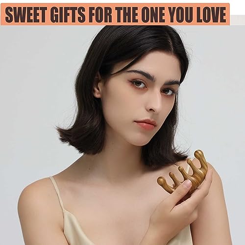 Wooden Scalp Massager for Scalp Relax, Loc Comb, Scalp Gua Sha - style: 02 Lucky